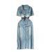 Women's Clothing Denim Dress For Women Summer New Style High End Temperament Waist Slimming Medium Length Skirt_ecoleips.com