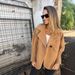 Elegant Wool Blend Notch Lapel Blazer With Button Closure & Faux Pockets – Versatile Women's Office & Casual Jacket_ecoleips.com