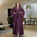 Verve Muslim Abaya Arab Kaftan Plus Size Women's Dress With Flared Long Sleeves 8840_ecoleips.com