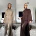 Verve Loriya2025 Dubai Turkey Elegant Dress Cardigan Set Abaya LR886_ecoleips.com