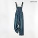 All-cotton Turkish Denim Overalls, European And American Style, High-waisted Workwear Straight-leg Casual Jeans Women,_ecoleips.com