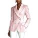 Women's Clothing Double Breasted Slim Fit Blazer Jacket Stylish Elegant New Arrival_ecoleips.com