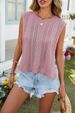 Women's Solid Color Sleeveless Vest Spring/Summer Knitwear American Style Independent Site Hot Selling Clothing_ecoleips.com