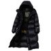 Premium Black & Gold Goose Down Coat – Unisex Long Parka With Detachable Hood (96% White Goose Feather, 5 Sizes)_ecoleips.com