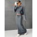 2025 Women's Solid Color Pants Long Sleeve Two-Piece Set_ecoleips.com