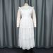 Women's Clothing New See Through Sleeves Half High Collar Lace Skirt Party Banquet Elegant Style Dress Dresses_ecoleips.com