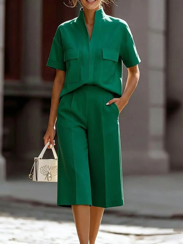 Women's Casual Loose Solid Color Suit 2026 Spring New Arrival Spring Clothing Cross Border Independent Website_ecoleips.com