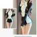 Women's Long Sleeve Two Piece Wetsuit Swimsuit Slimming Korean Style Surfing Suit Conservative Sportswear Sun Protection for Hot Spring_ecoleips.com