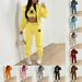 Women's Plus Size Velvet Sweatshirt Set With Letter Print Hooded Sports Leisure Three Piece Outfit_ecoleips.com