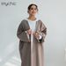 Women's Clothing Modest Abaya Dress Plus-Size V-Neck Cardigan – Lightweight Polyester Cover-Up In Earthy Tones (Modest & Versatile For Work & Travel)_ecoleips.com