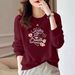 High-end Casual Versatile Round-neck Sweatshirt For Women, 2025 New Fashion Simple Niche High-end Pullover Long-sleeve_ecoleips.com