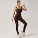 Women's Clothing Threaded Jumpsuit Seamless Elastic Sportswear Fitness Jumpsuit Yoga Suit Jumpsuit_ecoleips.com