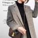 Plaid Chic Retro Loose Mid-length 2025 Autumn And Winter New Woolen Plaid Small Blazer Jacket For Women_ecoleips.com
