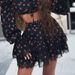 K Women's Sweet Lace Border Printed Lantern Sleeve Strapless Shirt Half Skirt Set_ecoleips.com