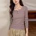 2025 #Selection Of Quality # Pure Cotton T-Shirt Women's Striped Long Sleeve Top 2025 Autumn/Winter New High End Western_ecoleips.com