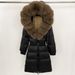 Elegant Fox Fur-Trimmed Down Coat – Long Hooded Winter Jacket For Women (Black/Khaki/Olive, S-XXL)_ecoleips.com