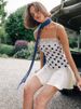 Mozision Red Polka Dot Sexy Mini Dress Women Summer Lace Satin Spaghetti Strap Sleeveless Backless Slim Fit Beach Club Dress_ecoleips.com