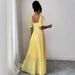 Women's Clothing 2025 Summer Solid Color French Tube Top Backless Waist Pleated Temperament Long Dress_ecoleips.com