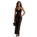 Women's Sexy See Through Dress Style Spring Side Slit Backless Slim Fit Hot Girl New Fashion_ecoleips.com
