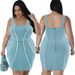 Women's Clothing Plus Size Women's Sleeveless Short Dress Denim Tassel Suspender For Formal & Casual For Women_ecoleips.com