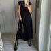 Women's Elegant Round Neck Sleeveless Pleated Maxi Dress – Loose Fit Casual Spring Gown_ecoleips.com