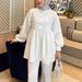 Elegant Two-Piece Set for Muslim Women Long Sleeve Blouse with Pleated Skirt Modest Autumn Winter Clothing_ecoleips.com