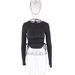 AC441 French-syle New Square-neck Slim-fi Long-sleeve Op, Versaile, Fashionable, Unique And Exquisie Women's_ecoleips.com