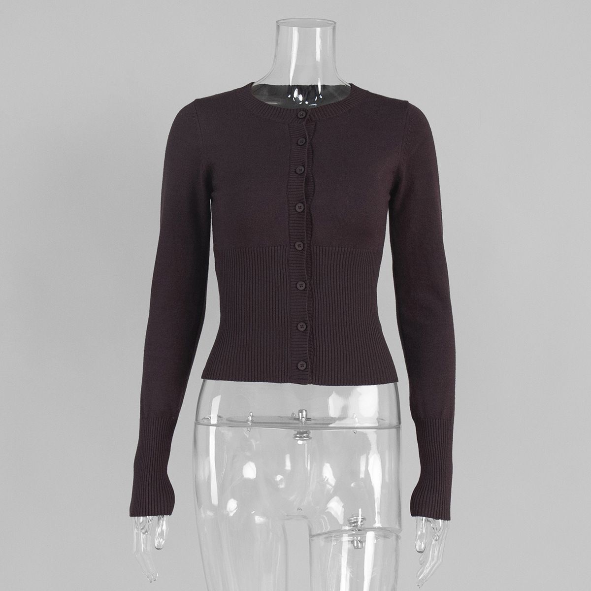 Elegant Knit Cardigan For Women - Slim Fit Long Sleeve Open Front Sweater - Soft Viscose Blend Fabric - Versatile Layering Piece_ecoleips.com