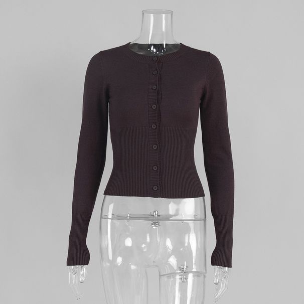 Elegant Knit Cardigan For Women - Slim Fit Long Sleeve Open Front Sweater - Soft Viscose Blend Fabric - Versatile Layering Piece_ecoleips.com