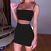 Women's Sexy Camisole And Pleated Bodycon Skirt Two-Piece Set American Style Thin Casual Elegant Fashion Dress_ecoleips.com