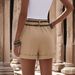 Women's Clothing Summer New Women's Clothing Lace Casual Shorts Apricot_ecoleips.com