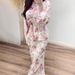 Modest Set Women's Clothing Long Sleeved Dress Fresh Summer Gentle Retro Design Polyester_ecoleips.com