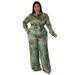Women's Clothing Faux Silk Long Sleeve Printed Top Casual Autumn Fashion Wear Comfortable Plus Size Clothing_ecoleips.com