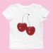 Cross-border European American Ins Women's Cherry Print Short-sleeve T-shirt, Summer Casual Versatile Sweet And Cute_ecoleips.com