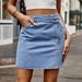 Women's Clothing New Fashion Irregular Waist Design Denim Short Skirt_ecoleips.com