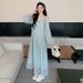 Autumn New Korean Fashion High-Cut Long-Sleeve Chiffon Maternity Dress_ecoleips.com