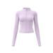 Juyitang Women's Stand Up Collar Slim Fit Stretch Sports Top Yoga Jacket For Fitness Running And Cycling_ecoleips.com