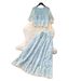 Women's French Style Lace Set Soft Feminine Openwork Top High-Waisted Skirt Two Piece Summer Outfit for Commuting Slimming_ecoleips.com