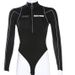 Women's Long Sleeve Jumpsuit Color Block Motorcycle Style European American Spring Summer New 2025_ecoleips.com