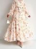 Women's Clothing Middle East Muslim women's clothing new chiffon flower print long fashionable and elegant dress_ecoleips.com