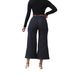 Women's Clothing New Lace Up Stretch Jeans Straight Wide Leg Nine Point Pants_ecoleips.com