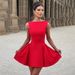 Women's Clothing Autumn Fashion Sexy Backless One Shoulder Short Skirt New Sleeveless Pleated Dress_ecoleips.com