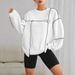 Women's Clothing New Fashion Leisure Loose Round Neck Long Sleeve Women's Sweatshirt_ecoleips.com