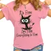 Women Clothes Cat It's Fine I'm Fine Everything Is Fine Print T-shirts Summer Casual Fashion Personalized Woman Clothing_ecoleips.com