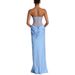 Women's Sleeveless Patchwork Dress Tie Waist Casual Party Wear Spring Summer New_ecoleips.com