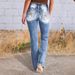 2025 European And American Women's Clothing Cross-border High-waisted Stretch Washed Simple Slim-fit Long Denim_ecoleips.com