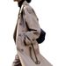 Classic Double-Breasted Trench Coat For Women - Mid-Length Tailored Jacket With Notched Lapel, Structured Silhouette & Functional Pockets_ecoleips.com
