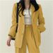 Women's Elegant Commuter Blue Suit Jacket Korean Style Niche Design Spring Outerwear_ecoleips.com