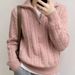 Vintage-Inspired Knitted Sweater With Braided Design, Women's Autumn/Winter Casual Long-Sleeve Top In Korean-Style Zippe_ecoleips.com
