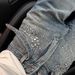 New Heavy Industry Straight Jeans Women's Spring And Autumn Design Hot Diamond High Waist Loose Skinny Narrow Wide Leg Pants_ecoleips.com